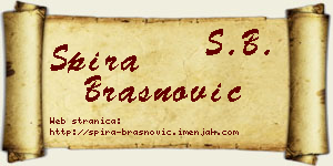Spira Brašnović vizit kartica
